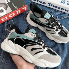 New Fashion Casual Clunky Sneaker ulzzang ins High Running Shoes-Black/Gray-6082733