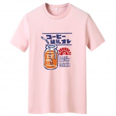 Fashion Summer Short sleeve T-shirt-Pink-2823877