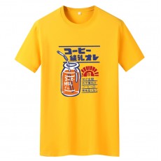 Fashion Summer Short sleeve T-shirt-Yellow-2686770