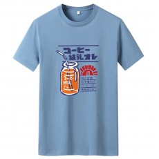 Fashion Summer Short sleeve T-shirt-Blue-8926392